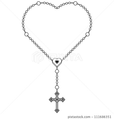 Heart shaped rosary 111686351