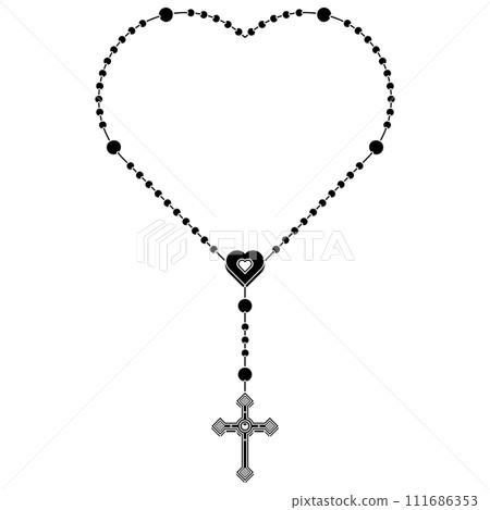 Heart shaped rosary 111686353