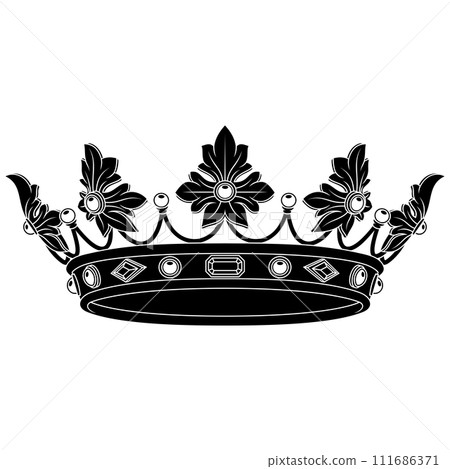 Royal crown with diamonds 111686371