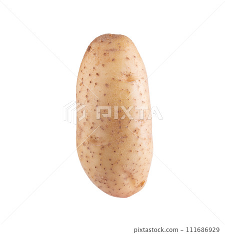 Raw potatoes isolated on a white background 111686929