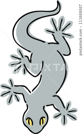 hand drawn gecko illustration 111688087