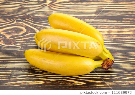 Ripe sweet tasty mini banana 111689973