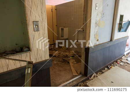 Beautiful ruins seen in Mukojima, Hiroshima Prefecture, Japan Beautiful ruins seen in Mukojima, Hiroshima Prefecture, Japan 111690275