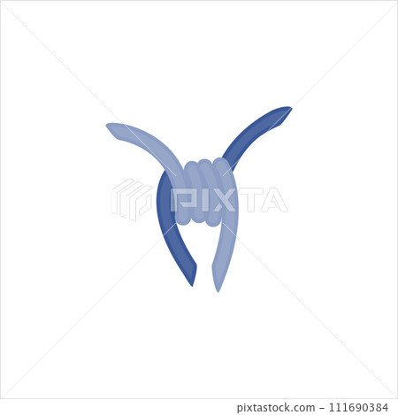 Sharp barbed wire fence barrier frame illustration 111690384