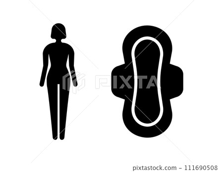 Sanitary products female icon 111690508