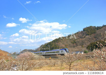 Chuo Line E353 series limited express bound for Takao Umesato Chuo Line E353 series limited express bound for Takao Umesato 111690614