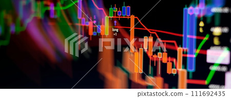 market graph analysis background Stock trading, crypto currency background. market graph analysis background Stock trading, crypto currency background. 111692435