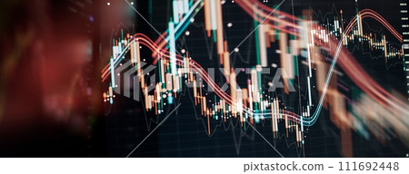 Economy trends background for business for financial investment concept. 111692448