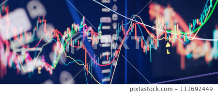 Economy trends background for business for financial investment concept. 111692449
