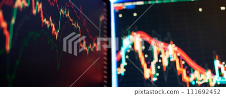 Economy trends background for business for financial investment concept. 111692452