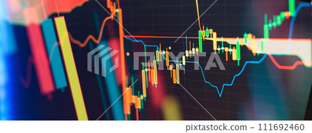 investment, trade, stock, finance and analysis concept. Concept of stock market and financial success. 111692460