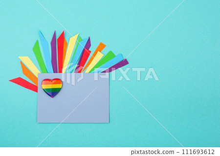 Pride month concept with LGBTQ flag Pride month concept with LGBTQ flag 111693612