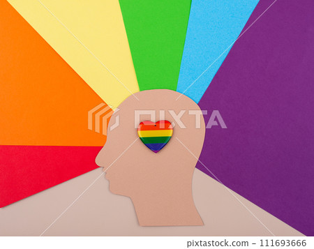 Pride month concept with LGBTQ flag 111693666