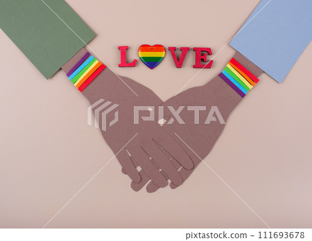 Pride month concept with LGBTQ flag Pride month concept with LGBTQ flag 111693678