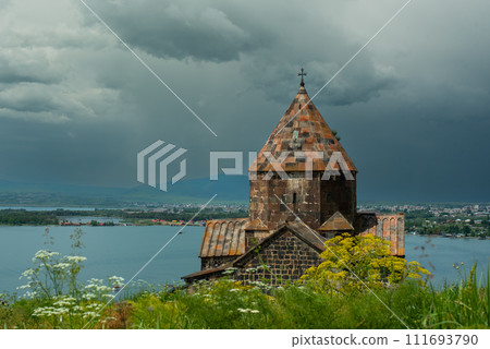 Sevanavank Monastery, located on a peninsula on the shore of Lake Sevan. Sevanavank Monastery, located on a peninsula on the shore of Lake Sevan. 111693790