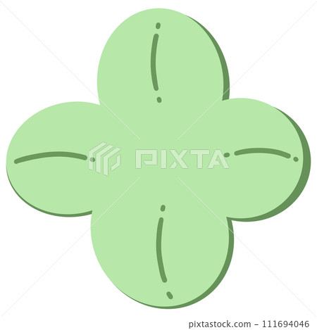 Four Leaf Clover Cartoon illustration Cute Four Leaf Clover 111694046