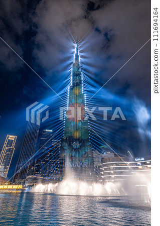 杜拜噴泉與哈利法塔夜景 111694164