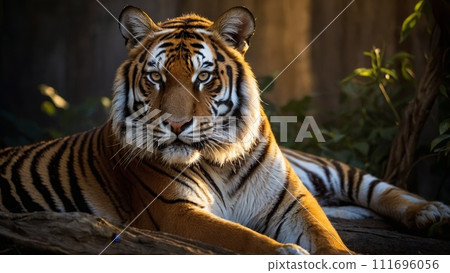 Bengal tiger walking in the jungle Bengal tiger walking in the jungle 111696056