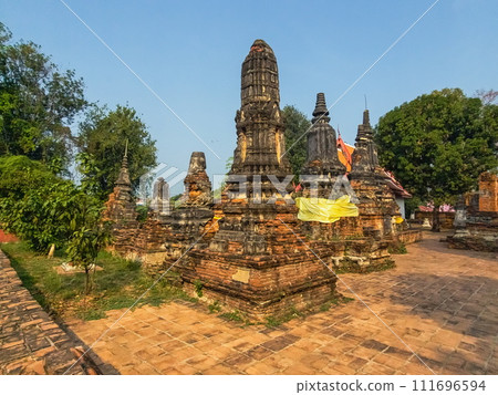 Wat Cherng Tha temple, Unesco World Heritage site, in Phra Nakhon Si Ayutthaya, Thailand 111696594