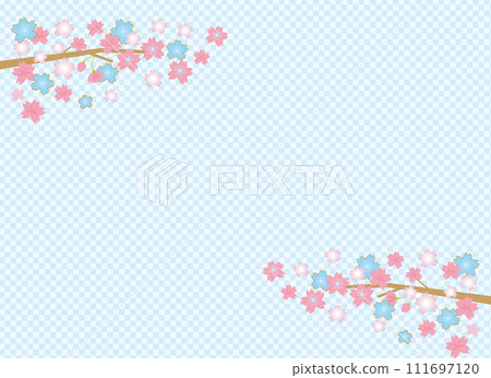 櫻花，棋盤，背景 111697120