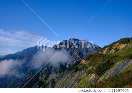 [Karamatsudake] Mt. Goryu seen from Happo-one_01 111697695