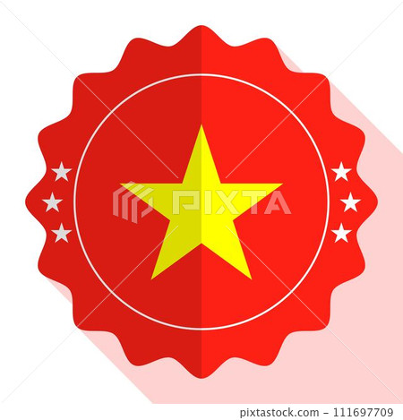 Vietnam quality emblem, label, sign, button. Vector illustration. 111697709