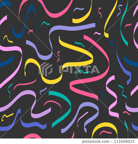 Scribbles. Colorful seamless background with sinuous lines. Minimalistic color pattern for fabric, texture, wallpaper and creative design Scribbles. Colorful seamless background with sinuous lines. Minimalistic color pattern for fabric, texture, wallpaper and creative design 111698025