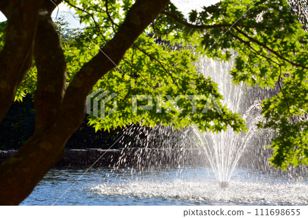 Beautiful lake surface of Sasaryu Buttress Dam 111698655