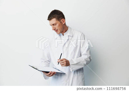 Specialist man background health medicine man stethoscope uniform physician doctor practitioner medic person Specialist man background health medicine man stethoscope uniform physician doctor practitioner medic person 111698756