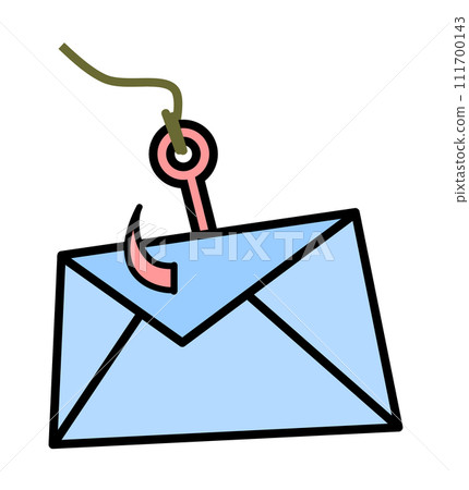 Illustration of a phishing email in which a fake steals personal information, card passwords, etc. Illustration of a phishing email in which a fake steals personal information, card passwords, etc. 111700143