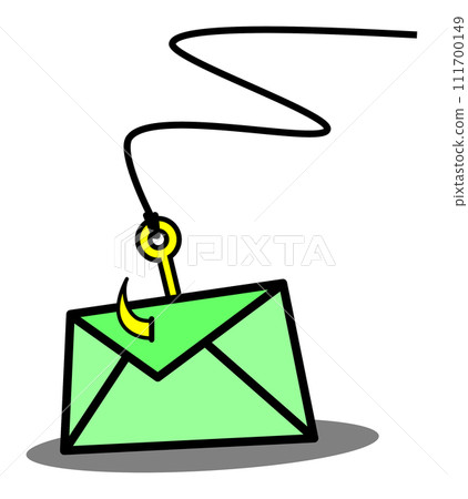 網路釣魚電子郵件的插圖,其中假冒者竊取個人資訊、卡片密碼等。 網路釣魚電子郵件的插圖,其中假冒者竊取個人資訊、卡片密碼等。 111700149