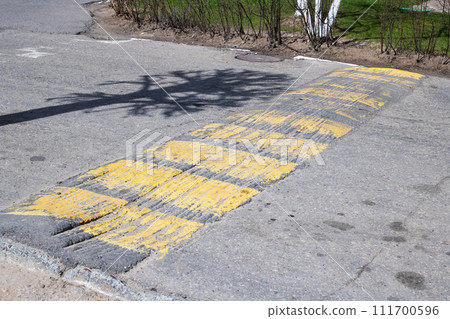 Old artificial bump on the old road 111700596