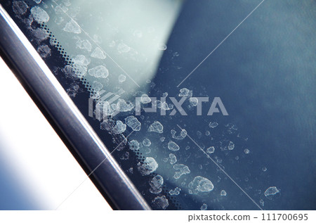 Scale-like dirt on car windows 111700695