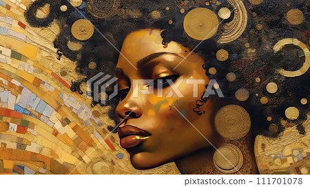 AI-generated content. Surreal african woman AI-generated content. Surreal african woman 111701078