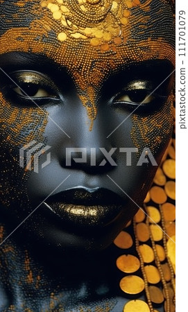 AI-generated content. Surreal african woman 111701079