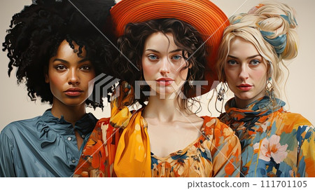 AI-generated content. Group of diverse people 111701105