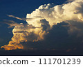 Cumulonimbus clouds (dark clouds) in early summer 111701239