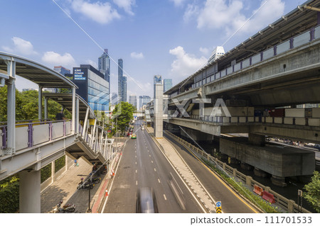 Bangkok BTS Chong Nonsi Station and surrounding cityscape / Chong Nonsi Station, BKK Bangkok BTS Chong Nonsi Station and surrounding cityscape / Chong Nonsi Station, BKK 111701533