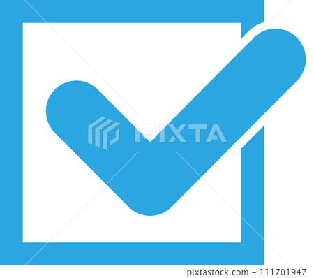 Checkbox mark icon square 111701947