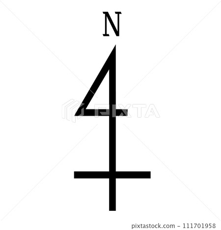 Orientation mark icon. Direction map symbol. 111701958