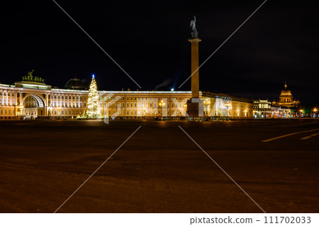 Palace Square St. Petersburg. New Year Christmas tree Palace Square St. Petersburg. New Year Christmas tree 111702033