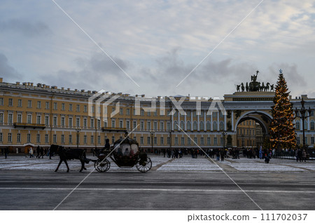 Palace Square St. Petersburg. New Year Christmas tree Palace Square St. Petersburg. New Year Christmas tree 111702037
