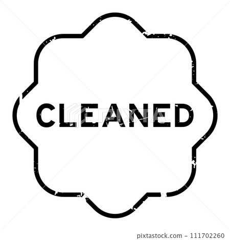 Grunge black cleaned word rubber seal stamp on white background Grunge black cleaned word rubber seal stamp on white background 111702260