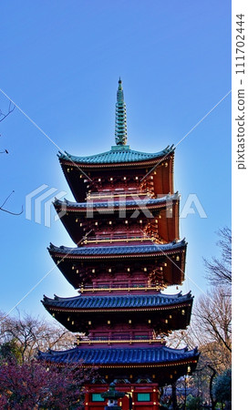 Ueno Park, Tokyo - View of the former five-storied pagoda of Kan'eiji Temple 111702444