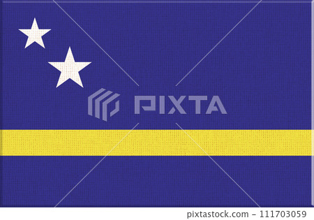 Flag of Curacao. Official symbol of Country of Curacao. illustration of Curacao 111703059