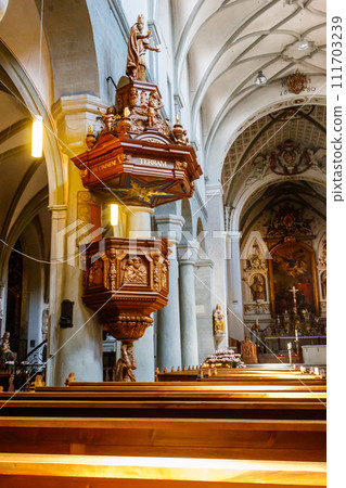Interior of Konstanz Minster or Konstanz Cathedral in Konstanz (also known as Constance), Germany 111703239
