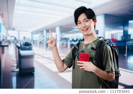 A young man traveling abroad alone A young man traveling abroad alone 111703841