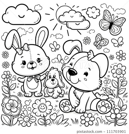 動物著色（消磨時間） 111703901