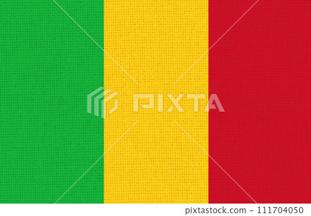 Flag of Mali. Mali flag on fabric surface. malian flag. Flag illustration Flag of Mali. Mali flag on fabric surface. malian flag. Flag illustration 111704050