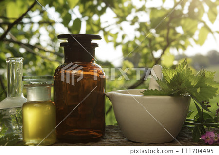 Herbal Medicine Preparation Outdoors 111704495
